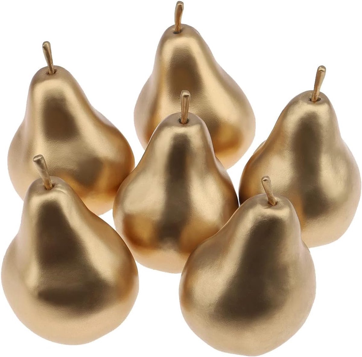 6 STKS Kunstmatige Realistische Peer Nep Levensechte Display Rekwisieten Decoratie Gouden Verjaardagsfeest Kerst Faux Simulatie Plastic Fruit Garneer Keuken Festival