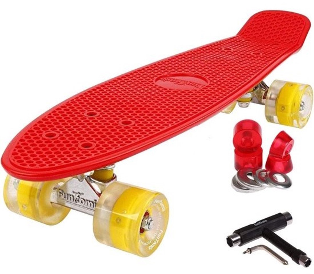 Mini Cruiser Skateboard 57 cm - Met of Zonder LED Wielen - Inclusief Aluminium Trucks & ABEC-11 Lagers