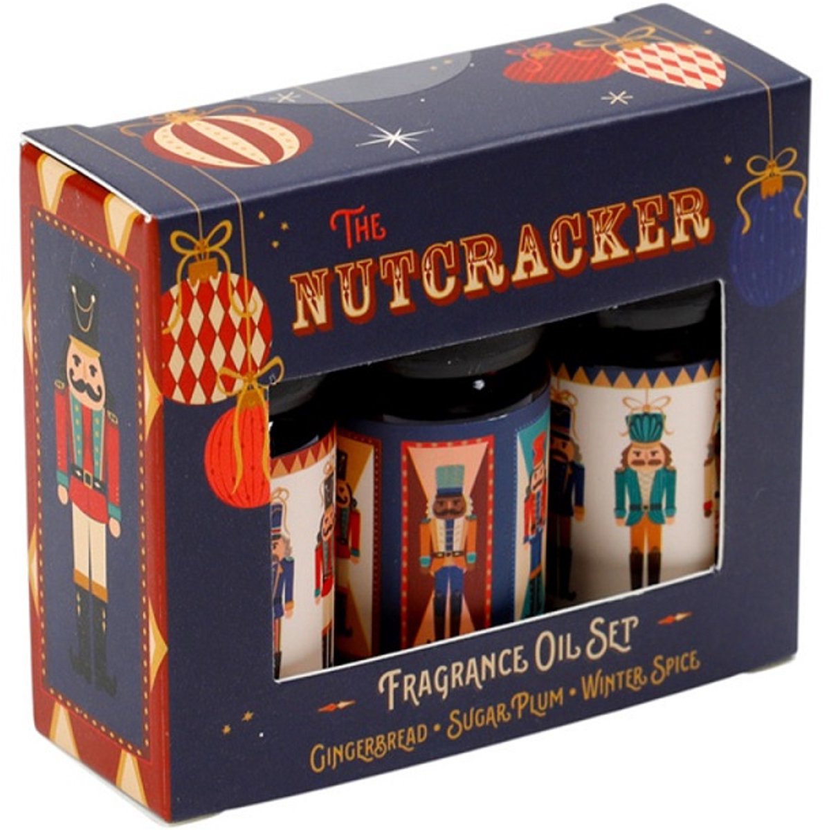Kerst olie - kerst geur - geurolie - nutcracker - peperkoek - gesuikerde pruim - winterse kruiden - set van 3 stuks - 10ml
