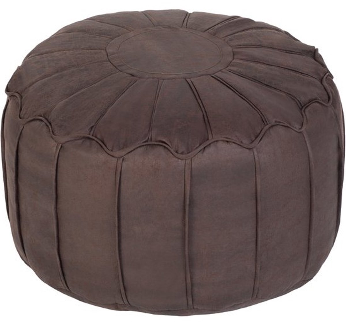 Ontspannen Zitzak Voetenbankje Kunstleer Ottoman Bean bag Poefs Lichtgewicht Zacht Voetenbankje Ergonomisch Ontwerp Rond Moroccan Poef