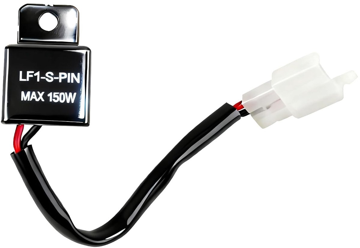 Universele 12V 2-Pin LED Indicator Relay voor Motorfietsen - Waterproof, Frequentiecontrole, Maximaal 150W, Flitsrelais voor Motorrijders