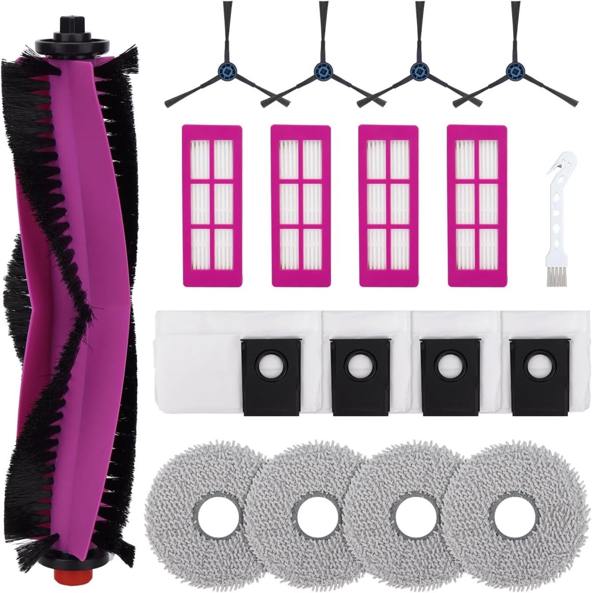 Complete Accessoireset voor Stofzuiger met Borstel, Stofzakken, Zijborstels en Filters