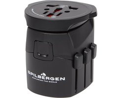 Spilbergen reisadapter - 2‑in‑1 ontwerp - Kan gebruikt worden in 195 landen - Compact en perfect voor op reis