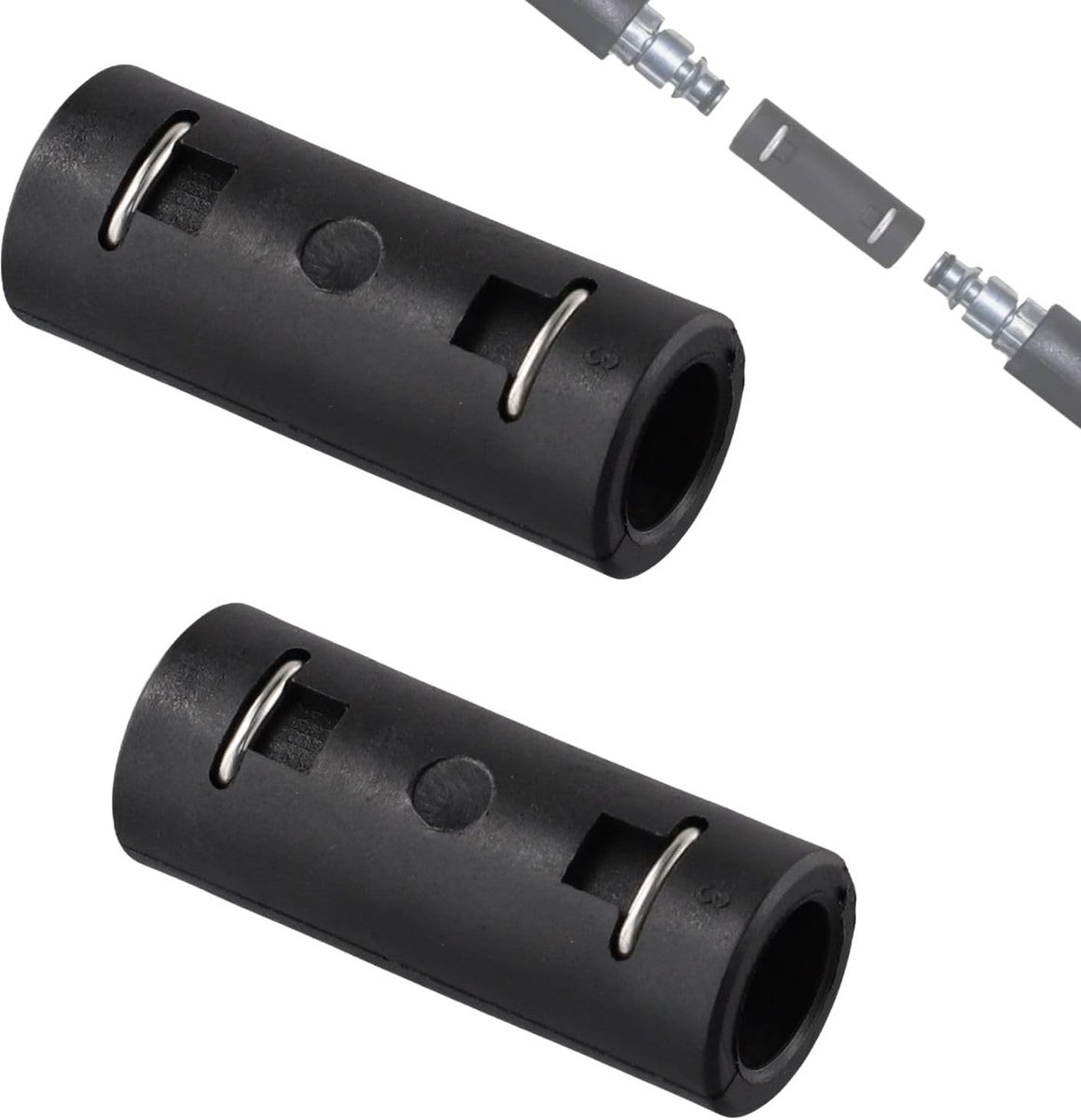 2 stuks hogedrukreiniger-slangverbinders, hogedrukslangkoppeling, verlengadapter, slangpijp, snelkoppelingen, voor K2 Clic K3 K4 K5 K6 K7, slangconnector