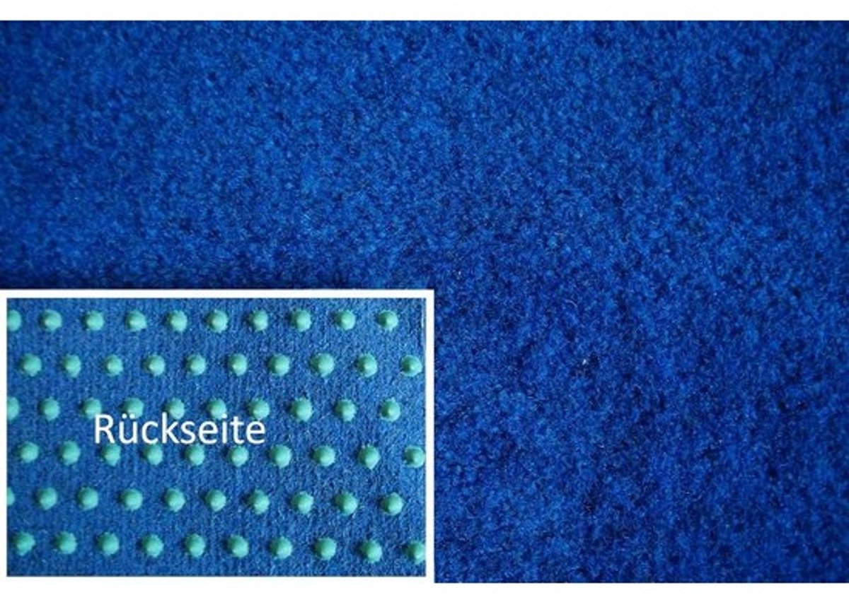 Zacht Kunstgras Premium Blauw Velours Meterware Drainage