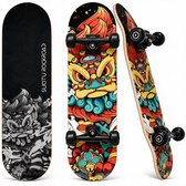 Suotu Skateboard - 80x20cm - ABEC-9 - 95A - schokabsorptie - Jongens - Meisjes - Volwassenen Skateboards