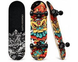 Suotu Skateboard - 80x20cm - ABEC-9 - 95A - schokabsorptie - Jongens - Meisjes - Volwassenen Skateboards
