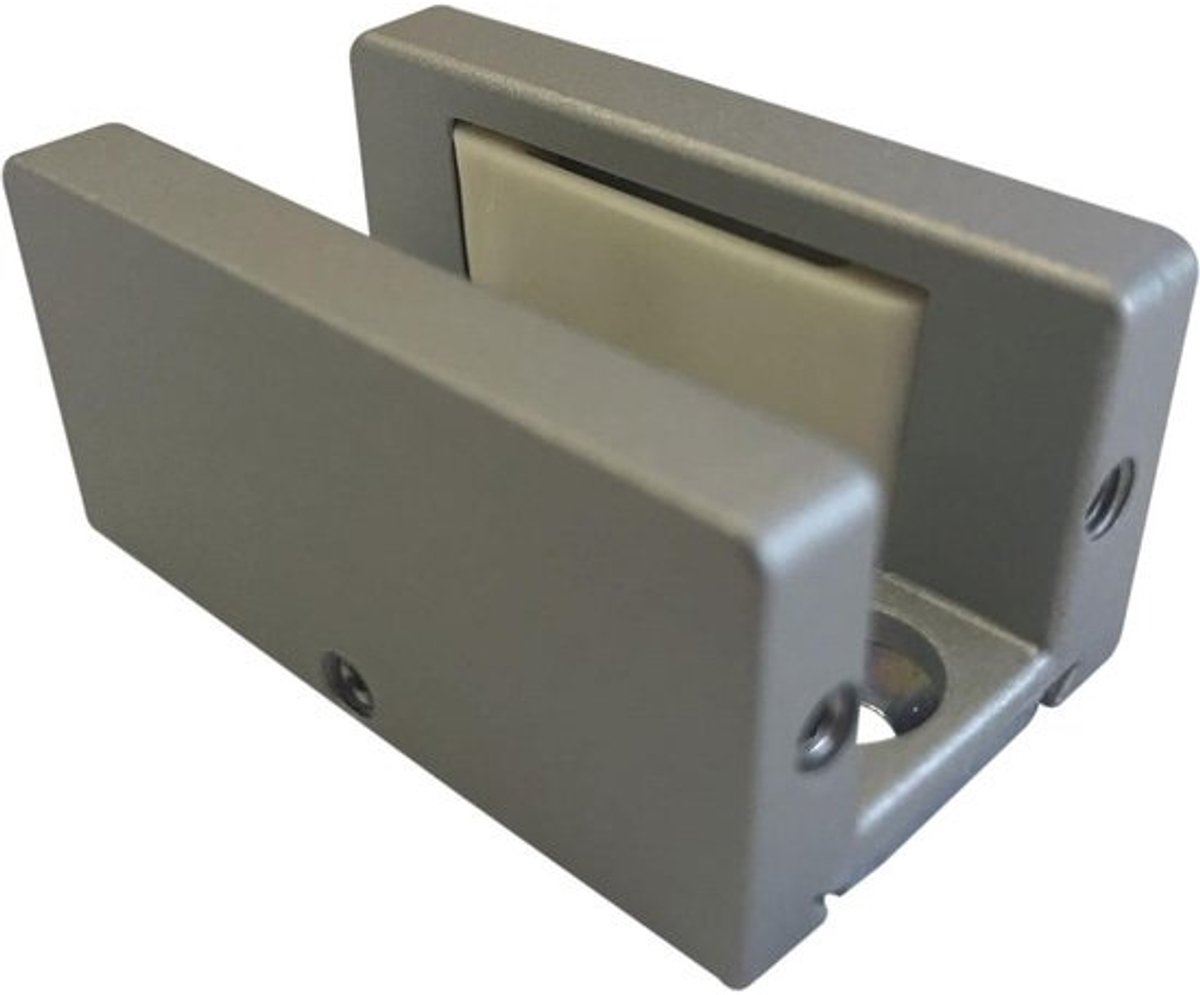 Vloergeleiding schuifdeur aanpassen - glasdikte 8-135 mm verstelbaar - aluminium roestvrij stalen effect.