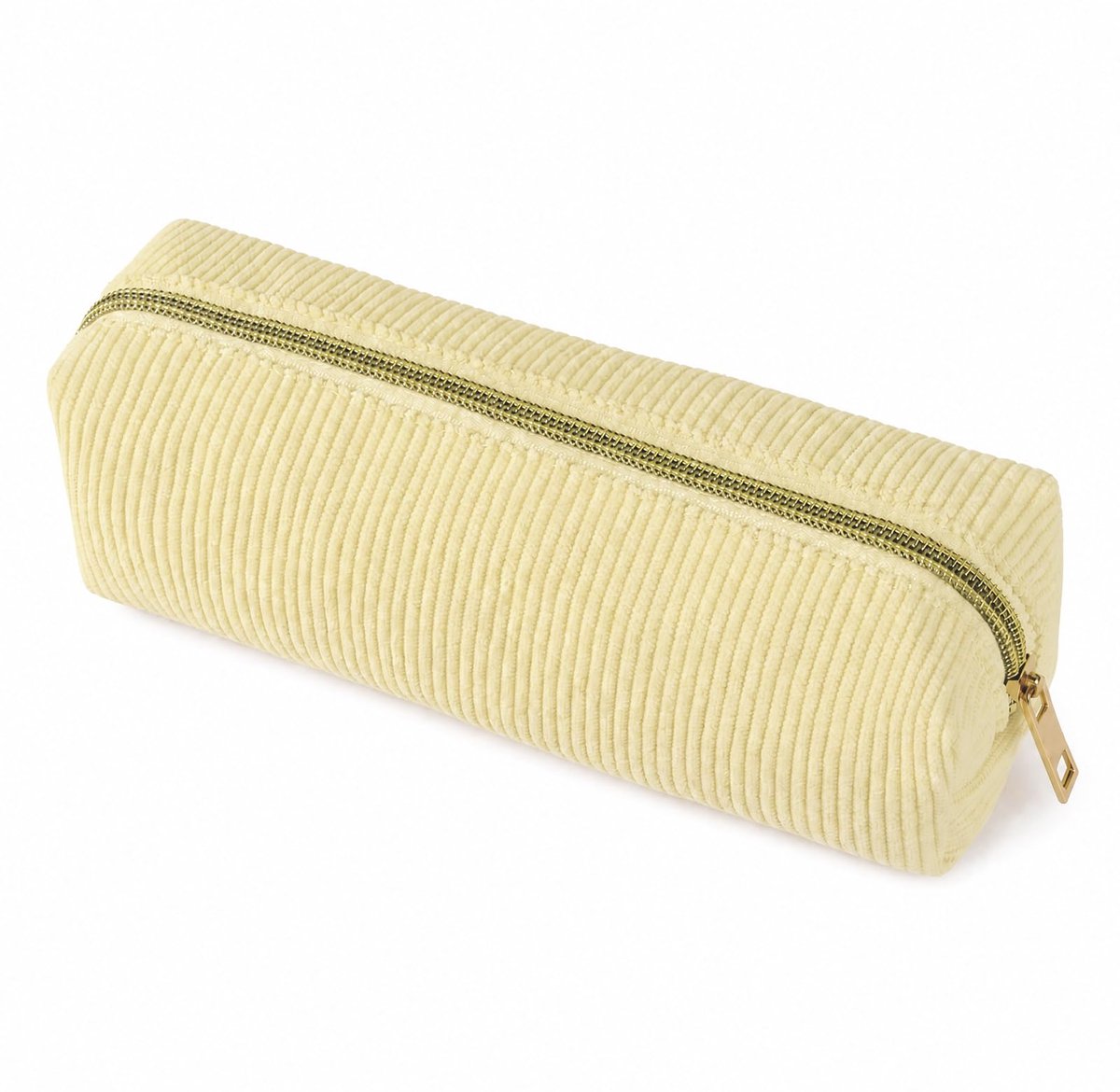 Pluche etui klein - beige - met ritssluiting - ideaal voor dagelijks gebruik - ShopVlot