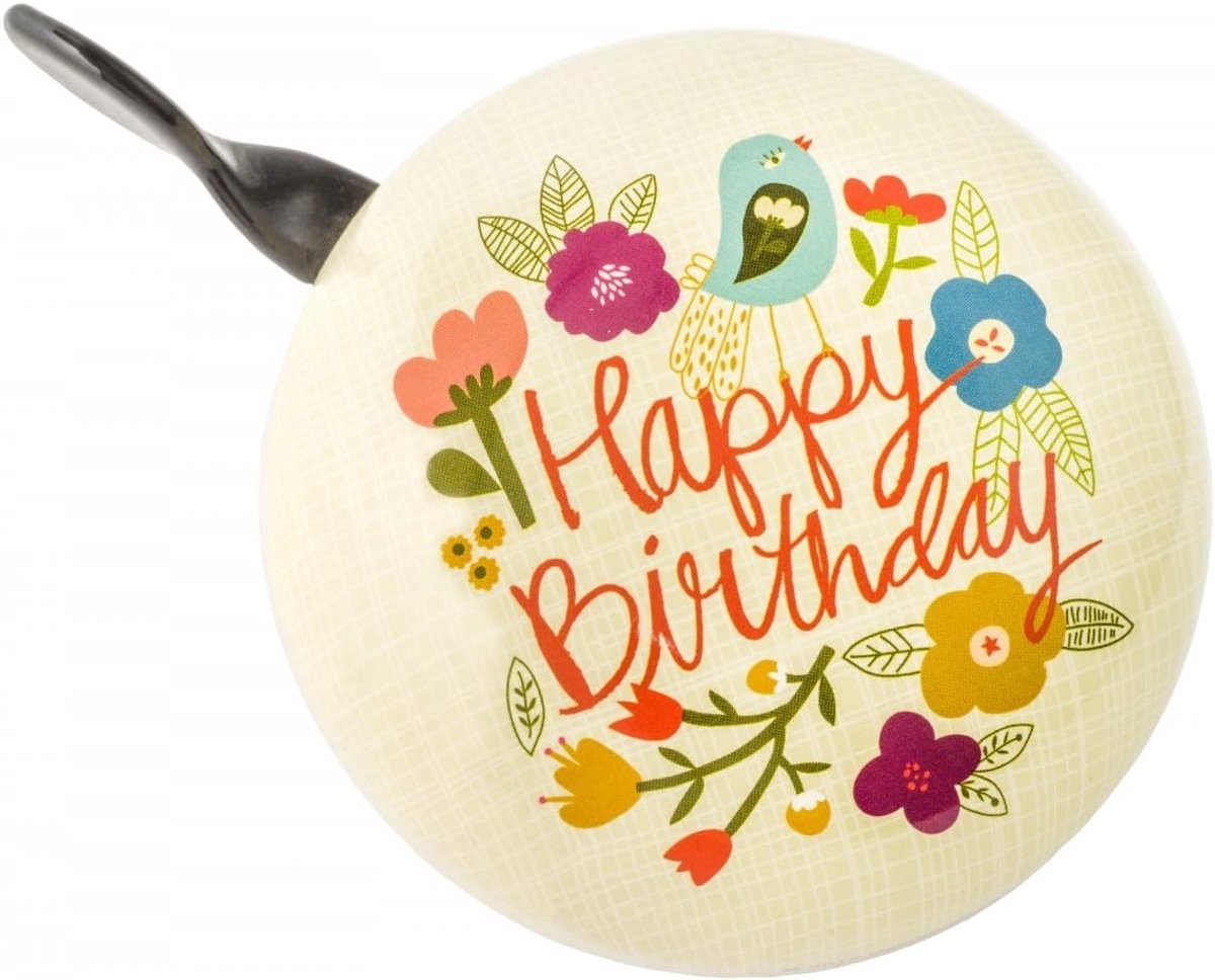 Ding Dong fietsbel Carolyn Gavin Happy Birthday