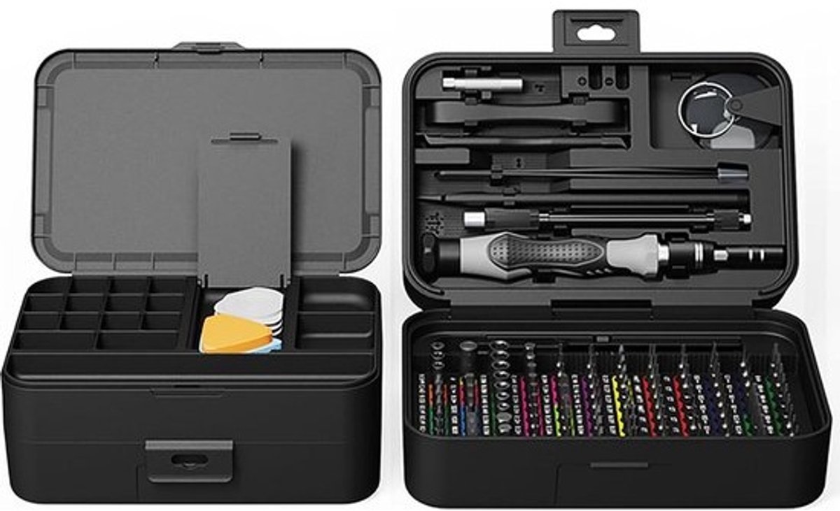132-in-1 Precisie Schroevendraaierset met 18 Sleuven voor Reparaties - Draagbaar voor iPhone iPad Switch PS4-5 Xbox PC Macbook Bril Horloge