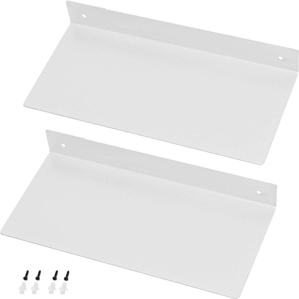 30cm Wit Metaal Drijvende Planken voor Muur, Industriële Moderne Wandmontage Coner Planken Voor Badkamer, Op zwaar werk berekende Ijzer Planken Voor Display Colletctions