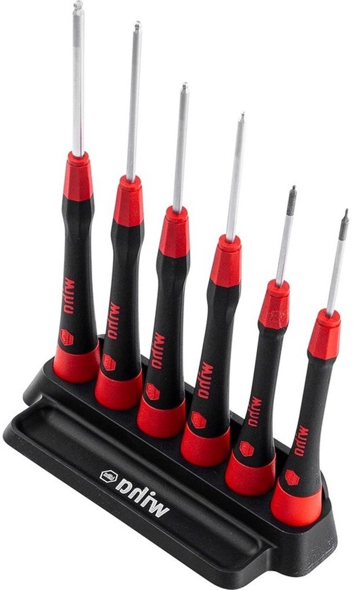 Precisie schroevendraaierset PicoFinish® - 7 stuks - met zeskante bolkop en houder