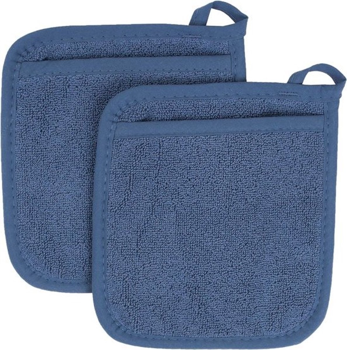 Pannenlap met Zak Dubbelzijdig Hittebestendig Katoen Blauw