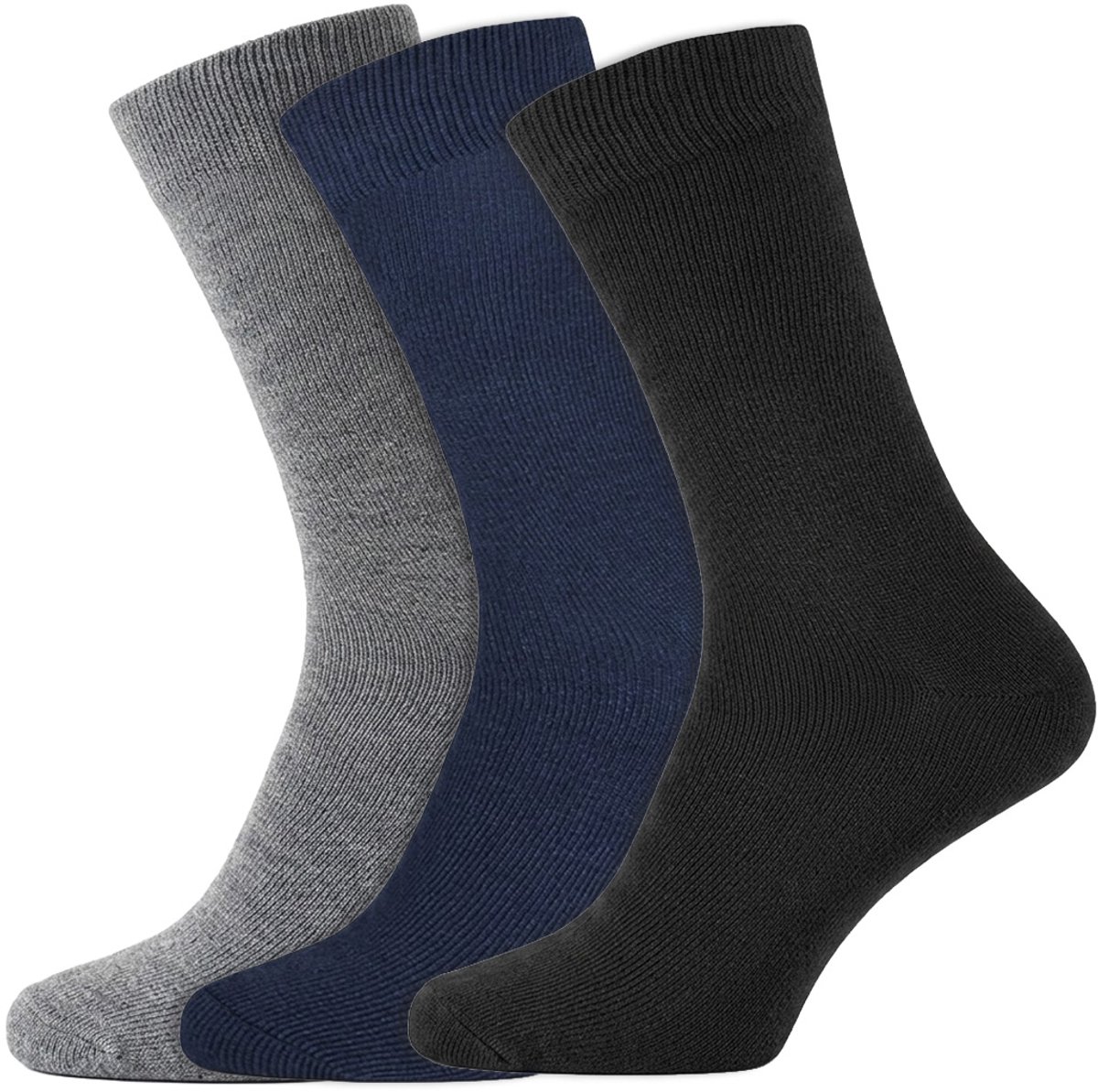 3 Paar - Gianvaglia - Katoenen Sokken - Dames & Heren - Blauw Mix