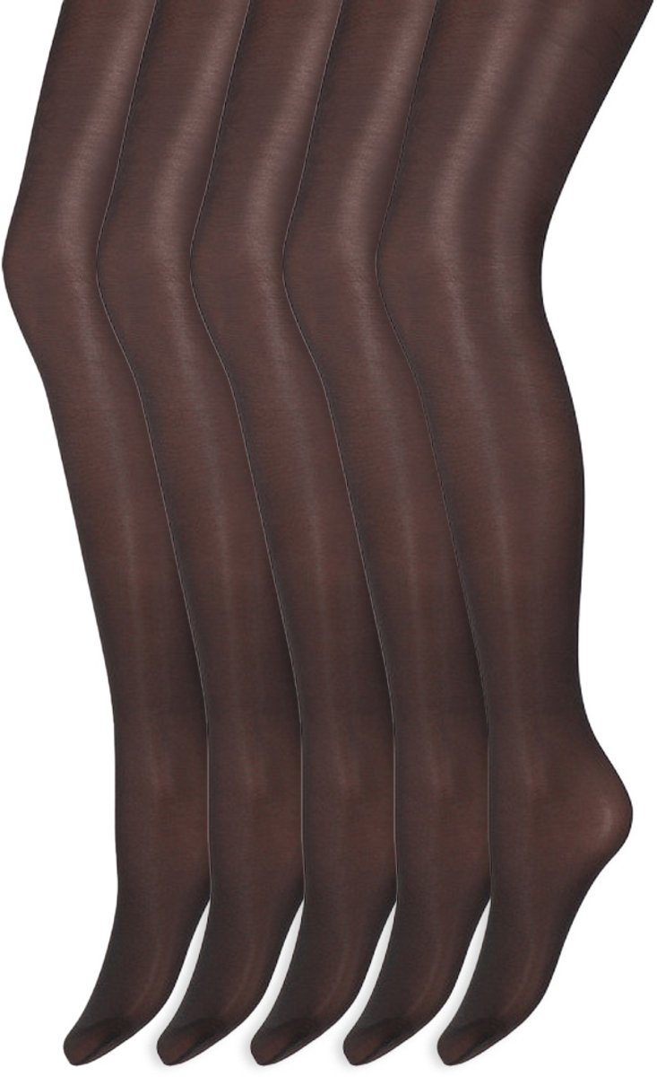 Marianne Glans Panty | 35 Denier | Merk: Marianne | Maat: S T/M Xxl | Kleur: Almost Black | 5 Paar Zwart