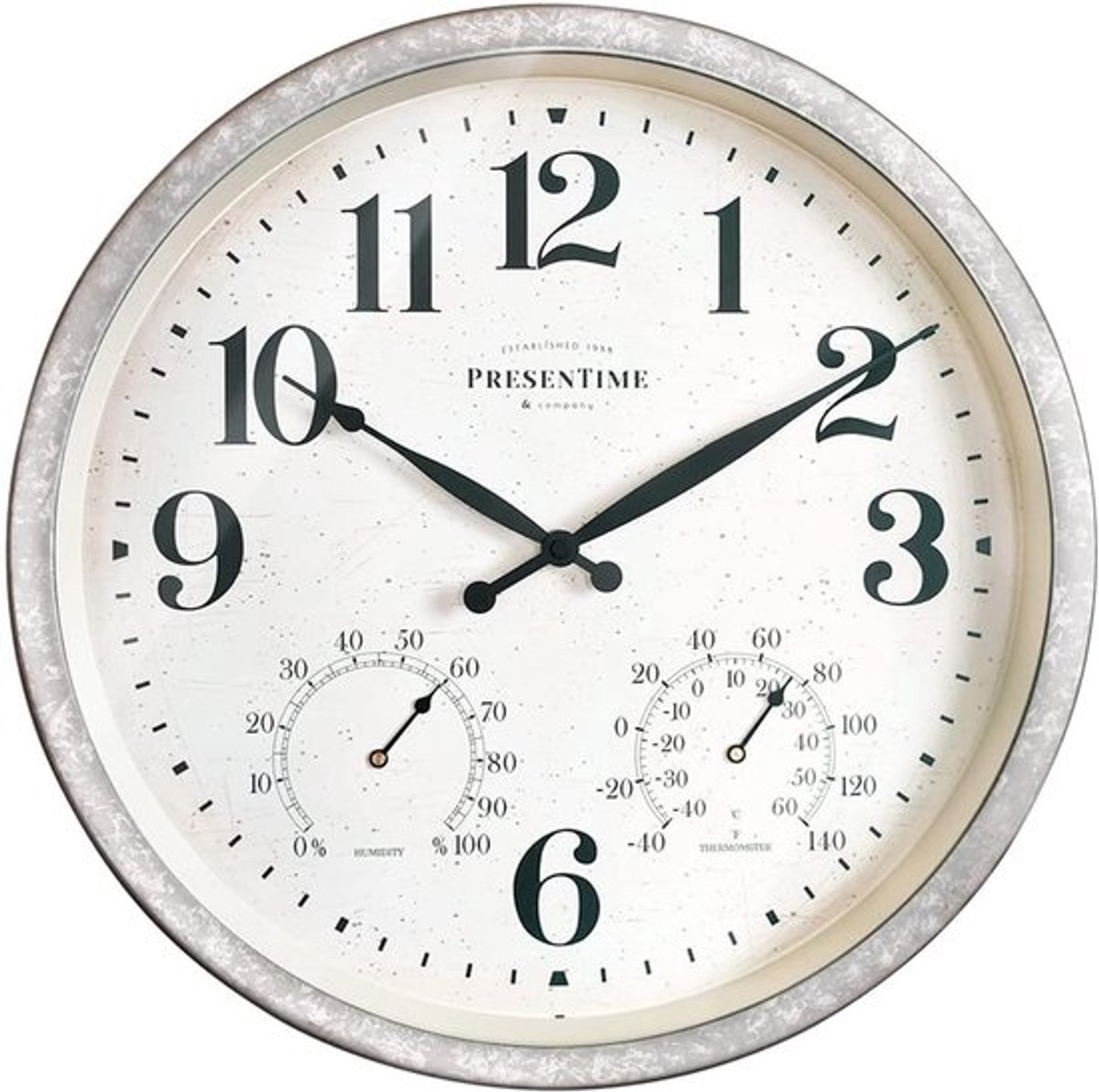 Grote Farmhouse Buitenklok met Thermometer en Hygrometer