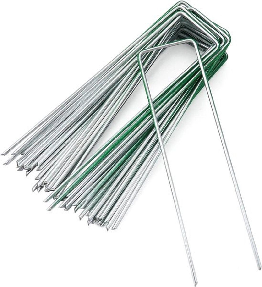 Set van 50 U-Vormige Grondankers - 150mm Haringen voor Kunstgras, Omheining en Netten