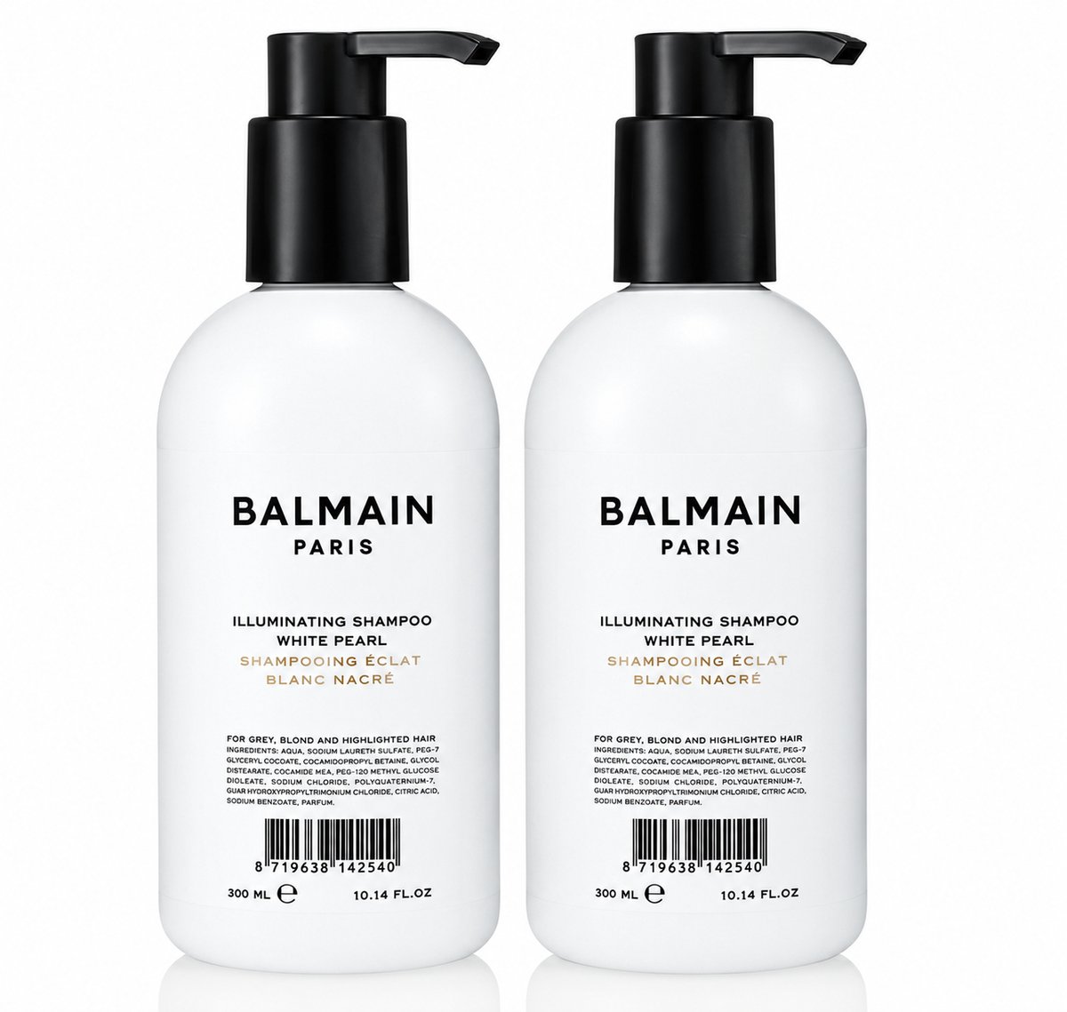Balmain Illuminating Shampoo White Pearl – Set van 2 – 2 x 300 ml