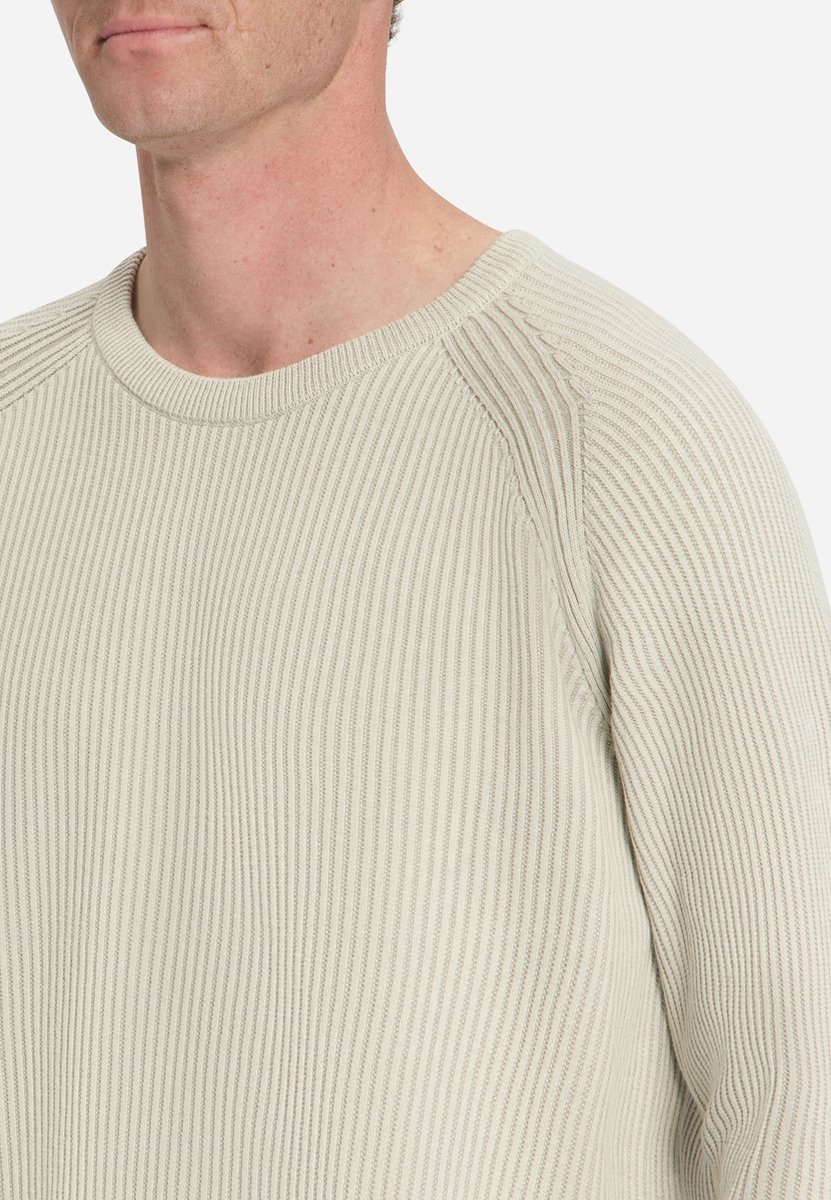 Pullover met ronde hals en tuck stitch