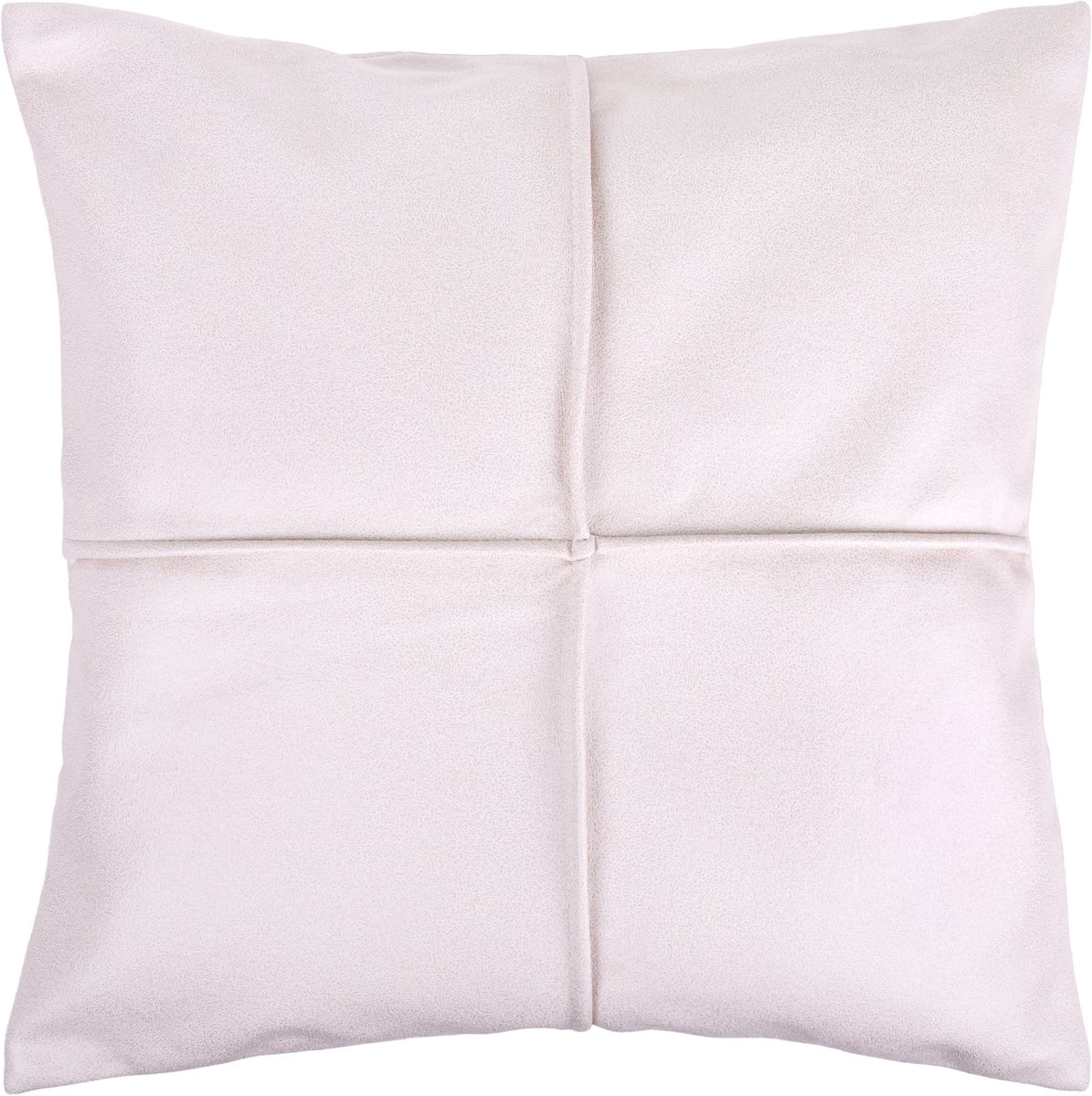 QUVIO Kussenhoes geometrisch - Sierkussenhoes - Kussenhoezen - gestikt patroon - 45x45 cm - Beige