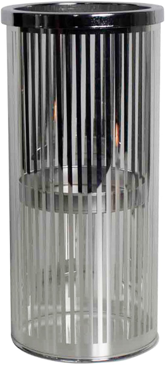 Mars & More Windlicht cilinder zilver streep small