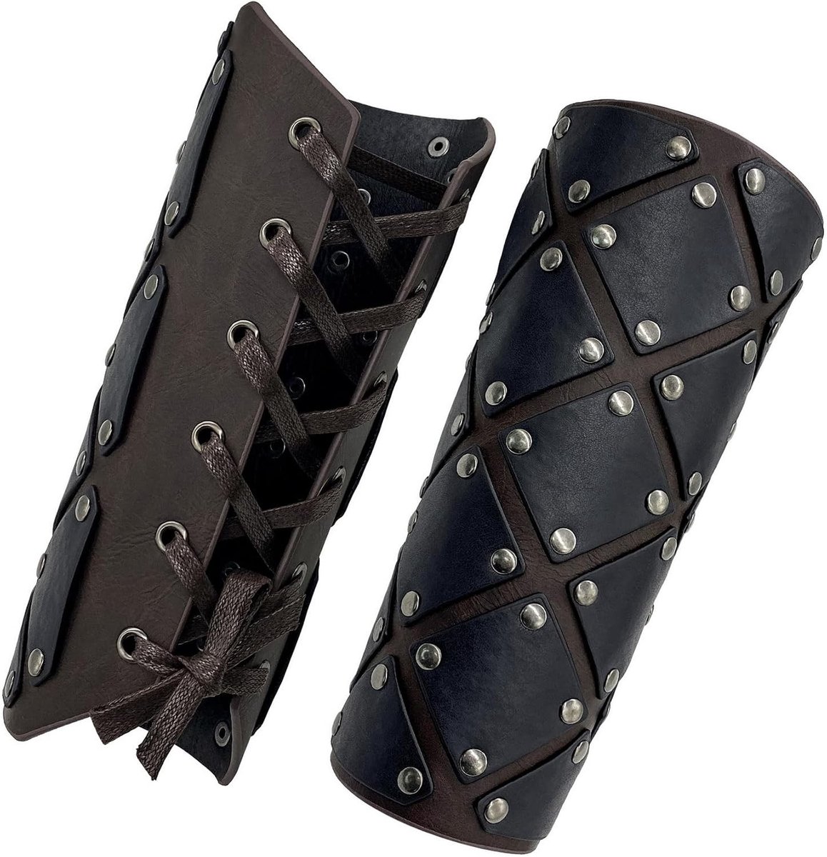 Medieval Arm Guards voor LARP, Vintage Knight Arm Bracers van Fake Leather, Bescherming voor Rollenspellen en Cosplay