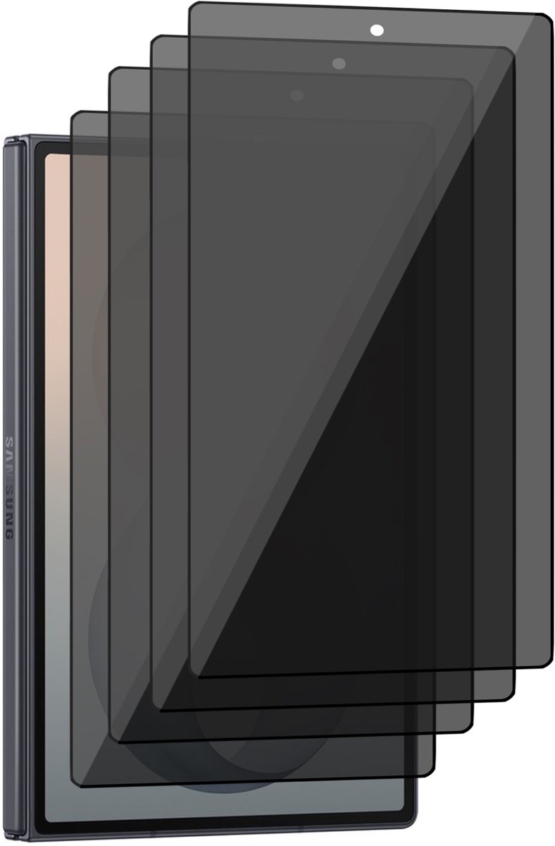 Privacy Screenprotector geschikt voor Samsung Galaxy Z Fold 8 – 4 Stuks – Full Cover Gehard Glas – Anti Inkijk – Privacy Filter