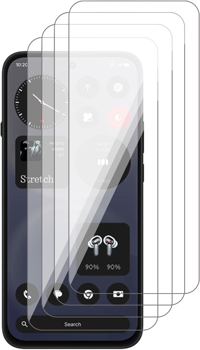 Screenprotector geschikt voor Nothing Phone 4b – 4 Stuks – UltraClear Gehard Glas – Case Friendly – 9H Krasbestendig