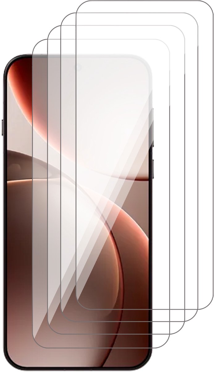 Screenprotector geschikt voor Oppo Find X9 Pro – 4 Stuks – UltraClear Gehard Glas – Case Friendly – 9H Krasbestendig