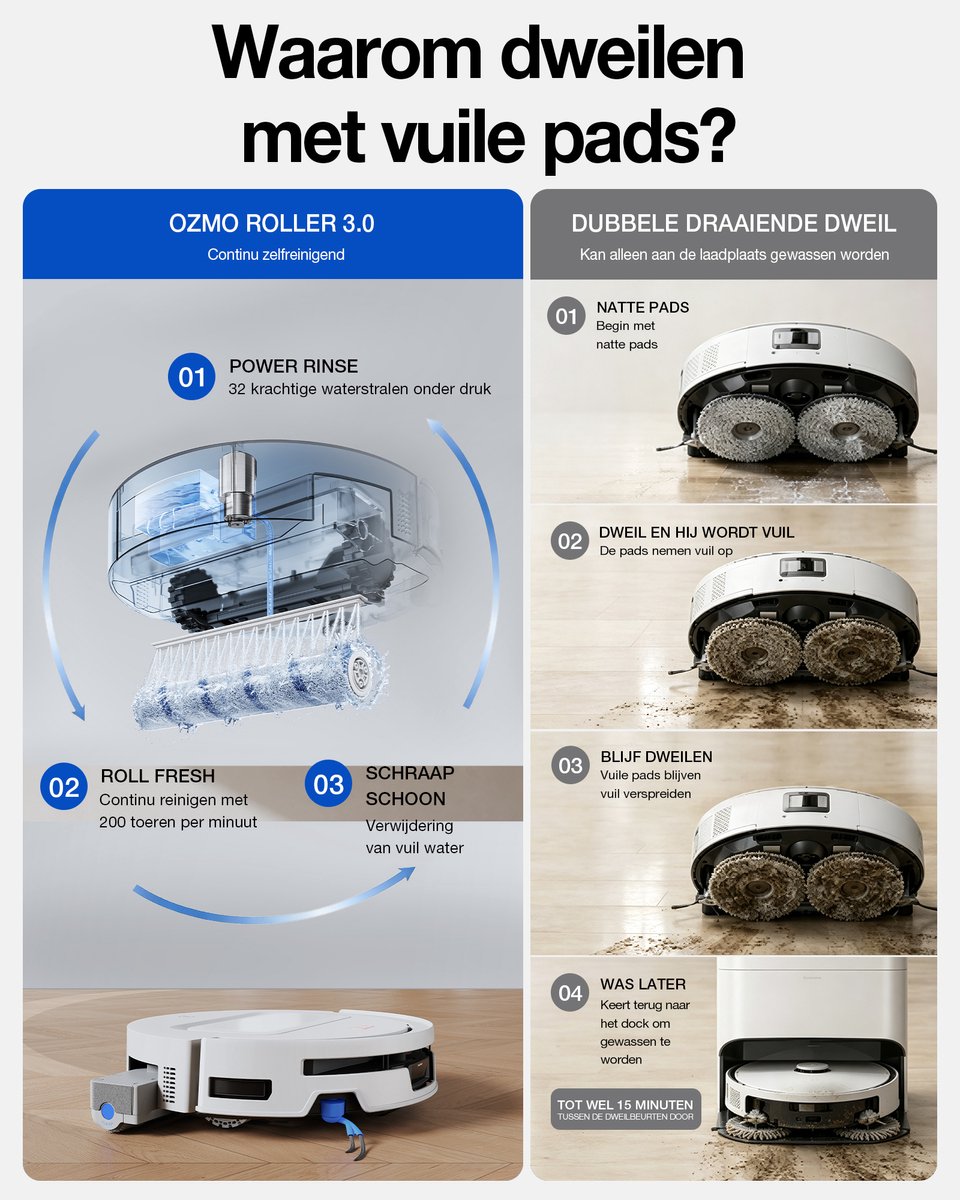Ecovacs Deebot T90 Max Pro Omni – Robotstofzuiger Met Dweilfunctie – 40.000 Pa – 9,5 cm Ultradun – ZeroTangle 4.0 Anti-klit – Omni-Station – Wit thumbnail 4