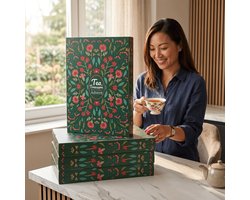 Tea Treasure Adventskalender Thee – Luxe Geschenkdoos – 24 Premium Theezakjes – Biologisch Afbreekbaar - Kerst Cadeau - Sinterklaas Cadeau - Voor Theeliefhebbers