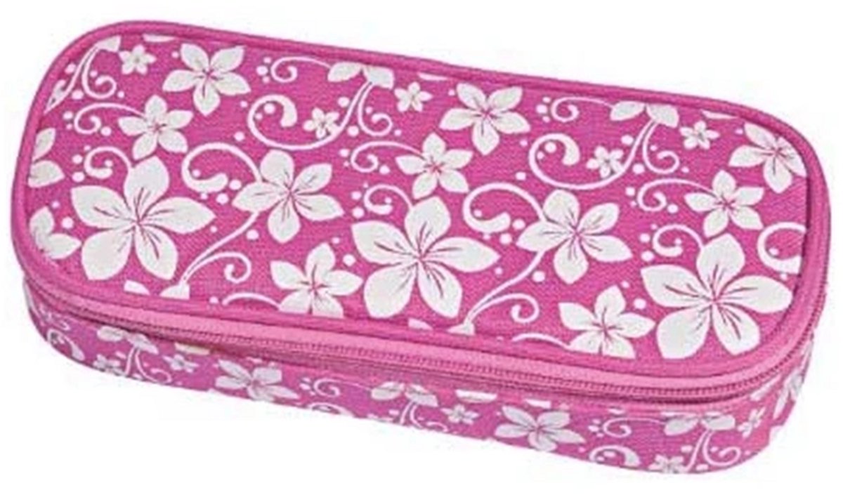 WEDO Etui – Roze met Bloemen – 23 x 9 x 5 cm