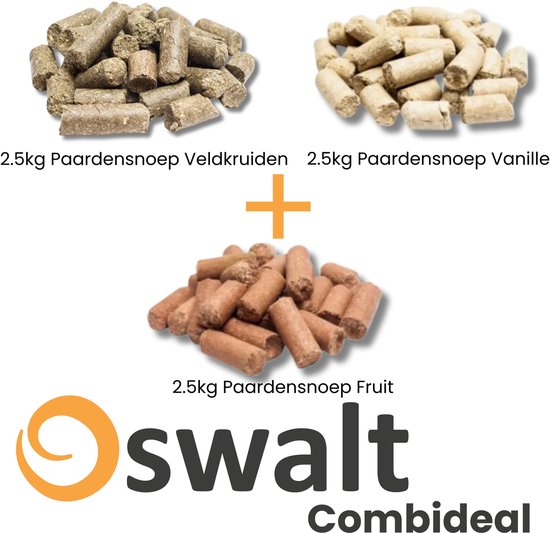 Oswalt - Combideal - Paardensnoep 3 x 2,5 KG Oswalt - Combideal - Paardensnoep 3 x 2,5 KG