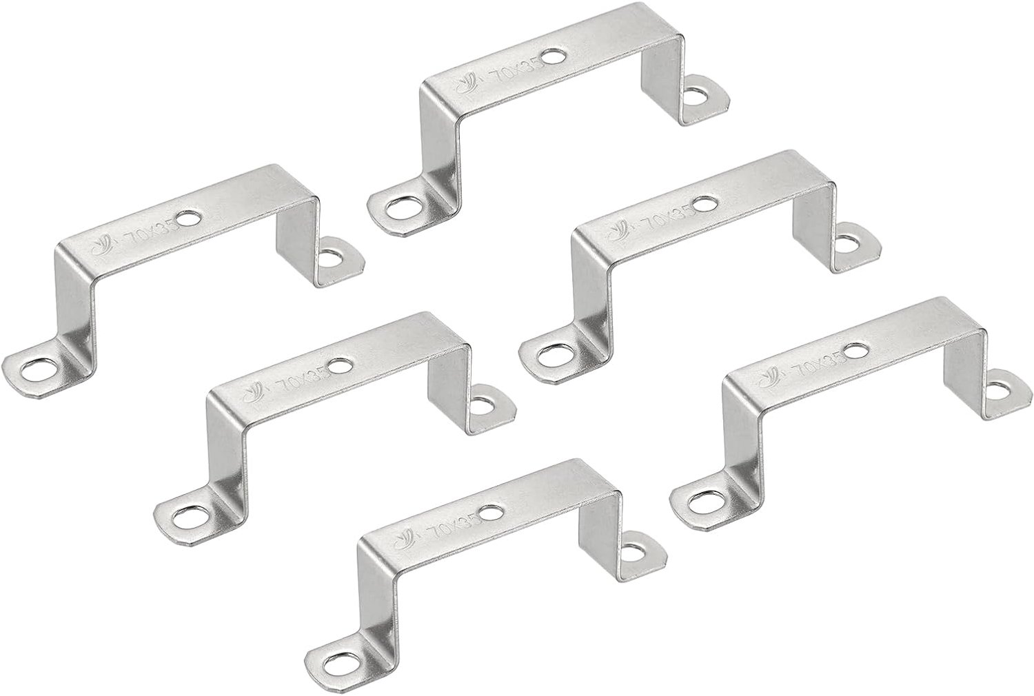 Slangklem vierkante buis 70 x 35 mm - U-vorm - 6 stuks - Voor stevige bevestiging - ServiceTopper