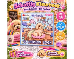 DécoTime Cute & Comfy Kleurboek – Pet Paradise – Honden Kleurboek – 48 Vellen – Schattige Huisdieren