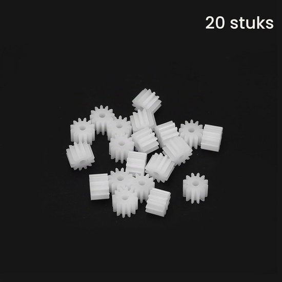 Tandwielen kunststof 12 tanden - 20 stuks - model met versnellingsbak - voor doe-het-zelf projecten m-winkel - m-winkel — afbeelding 2
