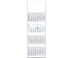 4-Maands Wandkalender de luxe 2027 - Zestalig - 4 Losse Kalenderblokken - Overzichtelijke Kantoor Planner - Met Datumschuif & Metalen Ophangoog - Bekend van Eilers Promotional Gifts