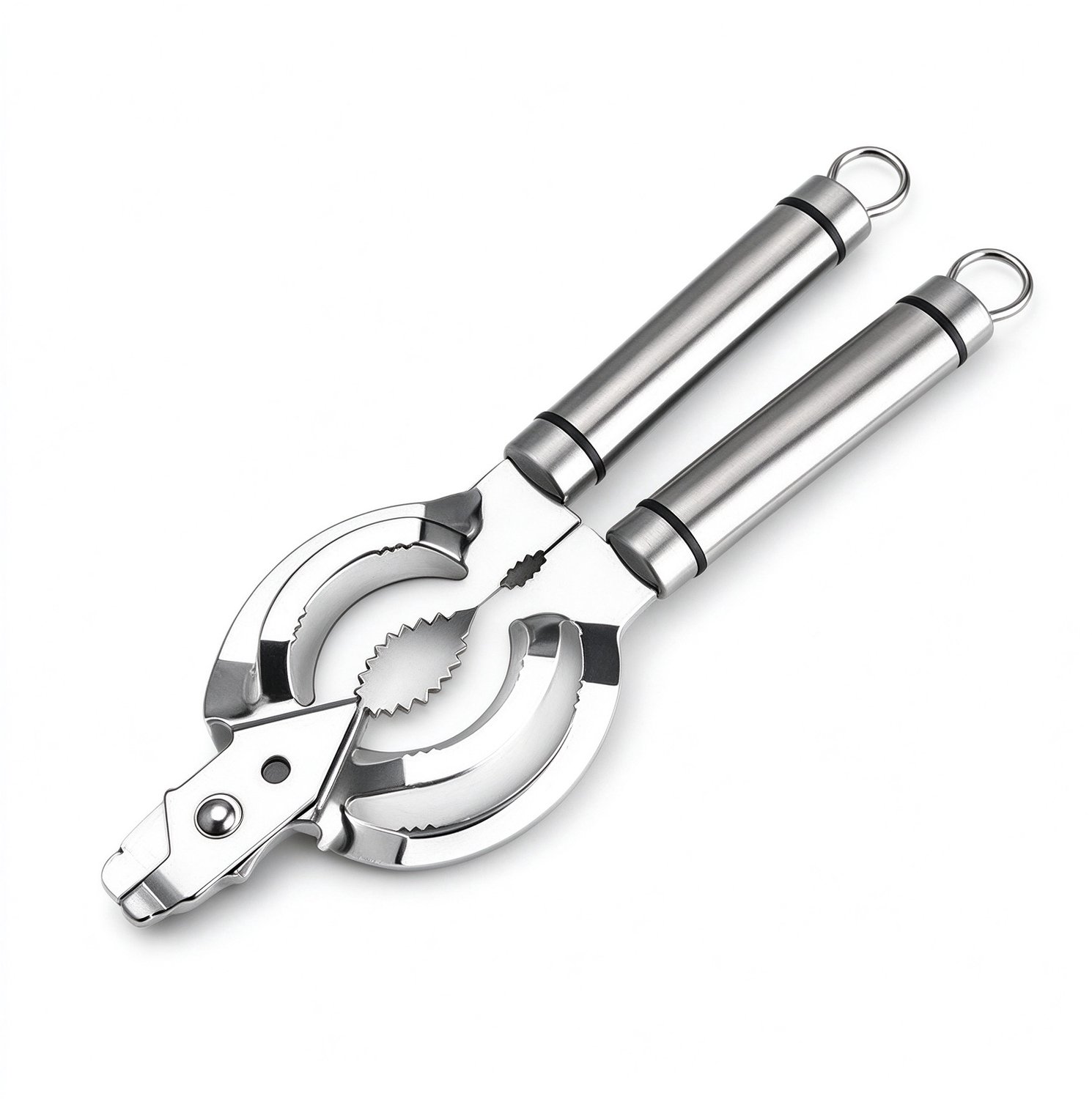 Lifhelpe Keukenaccessoires - Multifunctionele opener - 8-in-1 keukenhulp, roestvrijstalen kleur - Voor potten, flessen en bierdeksels - Geschikt voor ouderen