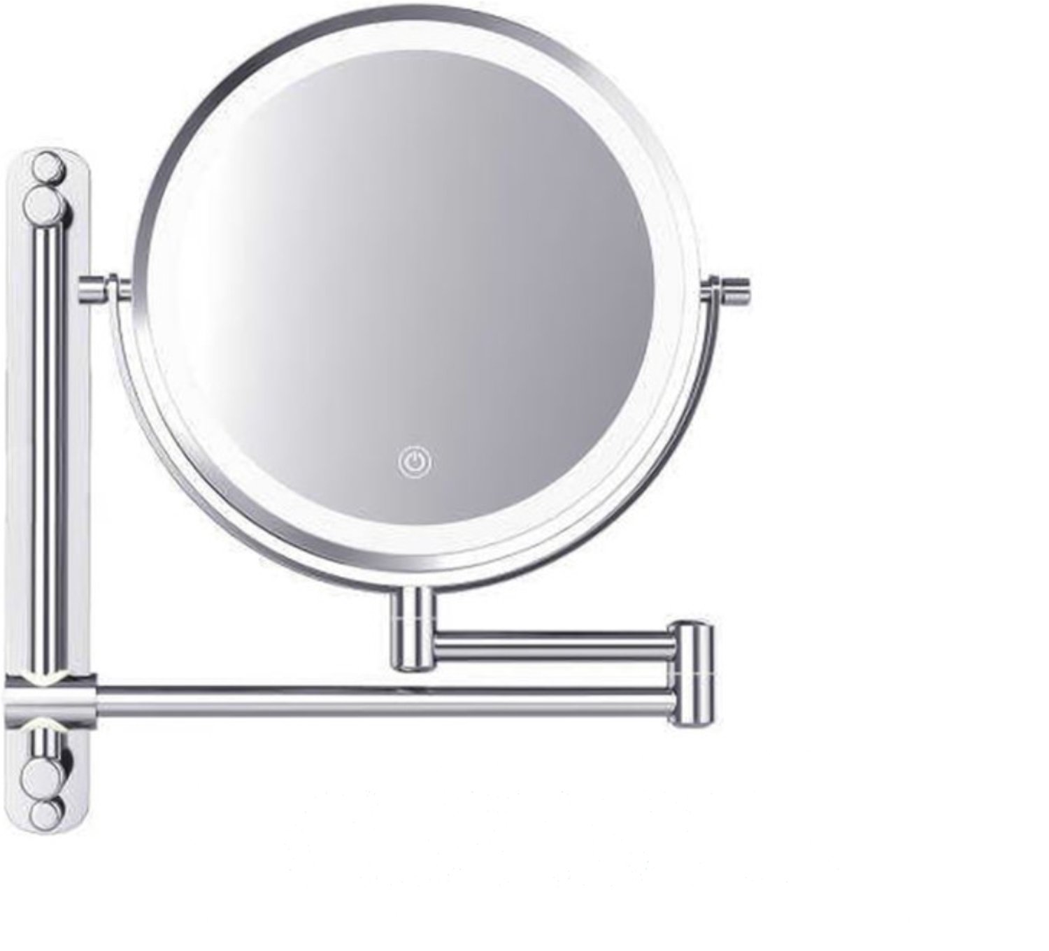 Bol.com Mirlux Make Up Spiegel met LED Verlichting - Oplaadbaar - 7X Vergroting - Vergrootspiegel met Licht - Scheerspiegel - Ba... aanbieding