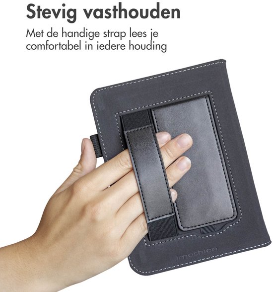 imoshion E-reader Hoesje - Geschikt voor reMarkable 2 - Stand Bookcase Sleepcover met strap - Zwart van iMoshion — afbeelding 4