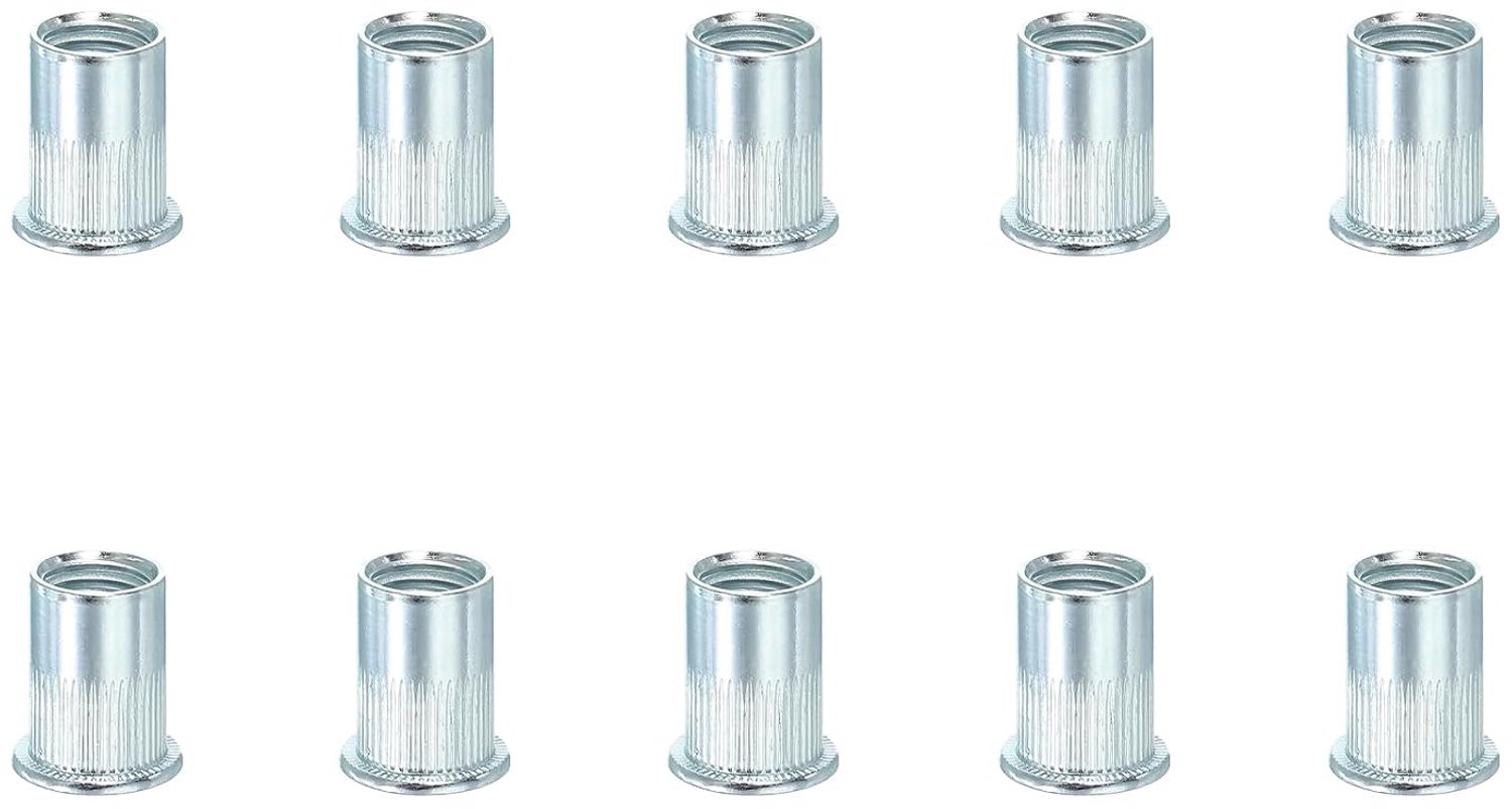 Klinkmoeren M12 - 10 stuks - verzinkt, blauw/wit - hoge hardheid, corrosiebestendig - Vemera