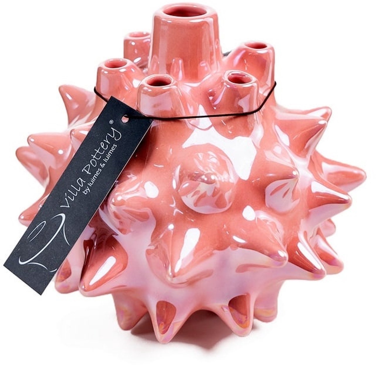 Villa Pottery Malibu tulpenvaas Mosterd Porselein 16 x 15 x 14 geel