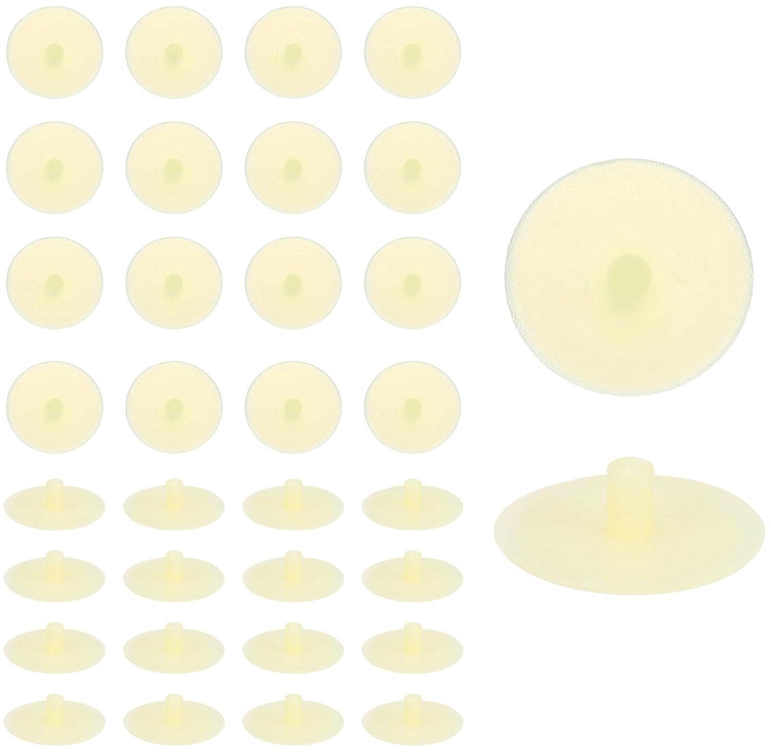 Schroefafdekkingen 18 x 4,5 mm - kunststof - beige - decoratieve wandbevestigingen - 150 stuks - Vemera