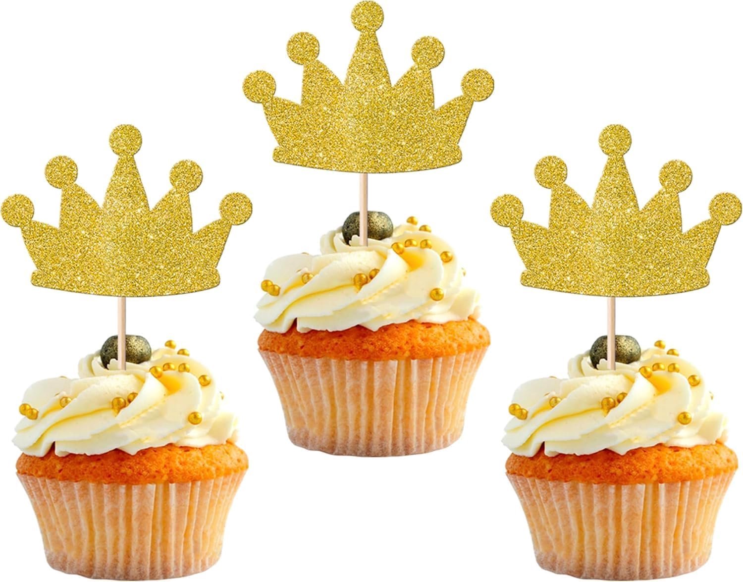24 Mini Kroontjes voor Taartdecoratie