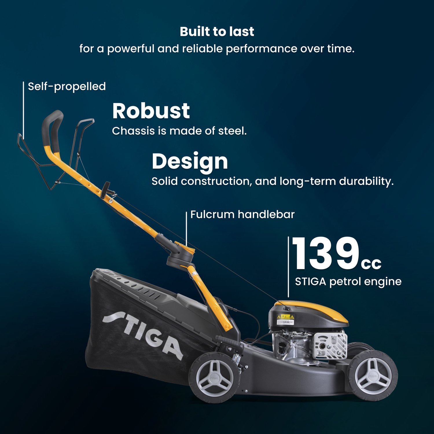 STIGA Combi 548 S Grasmaaier - Benzine - 46 cm - zelfrijdend thumbnail 5