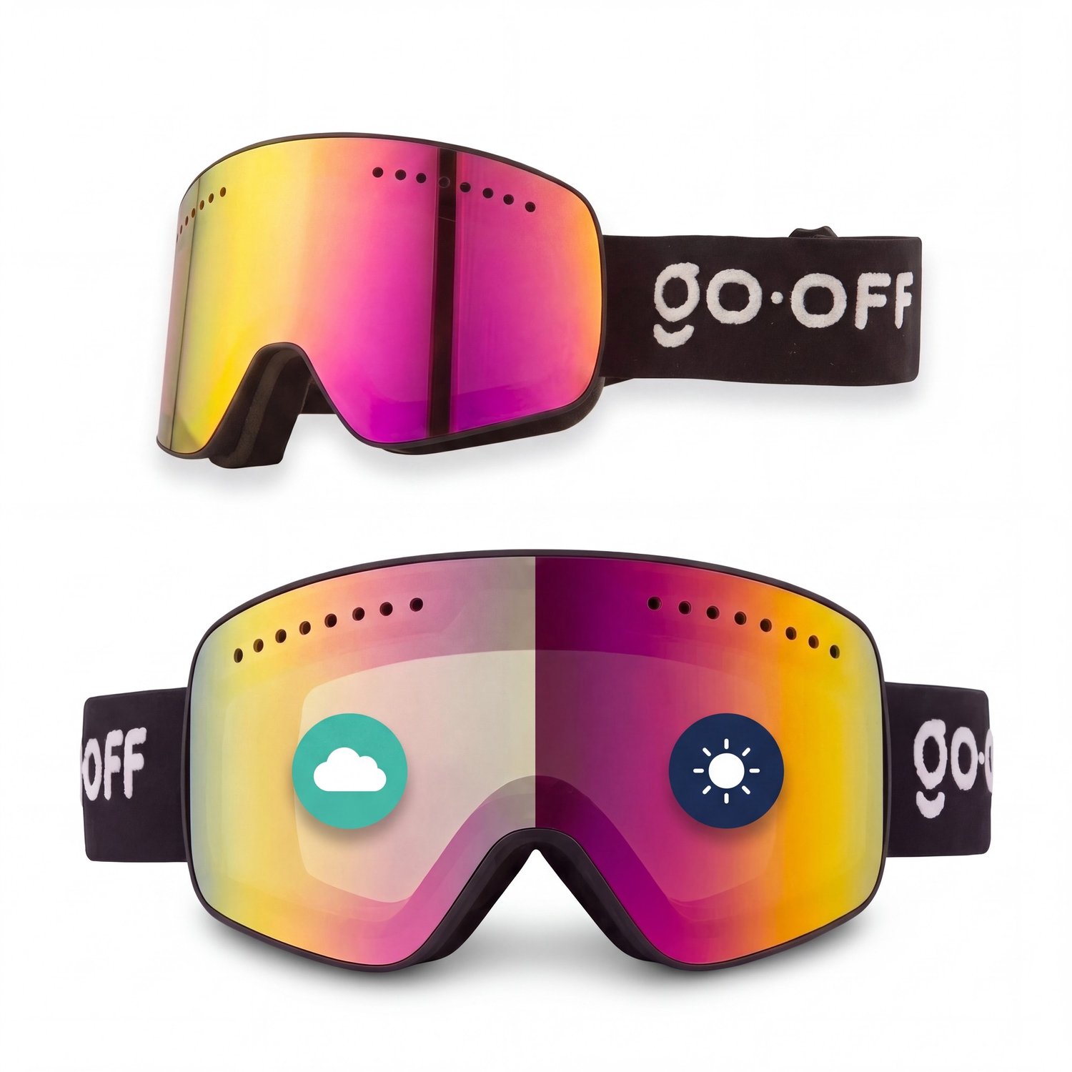 GOOFF MAGNET PRO Skibril Fotochromatisch - Snowboard Bril Dames en Heren - Magnetisch Verwisselbare Lens - Past op Elke Skihelm