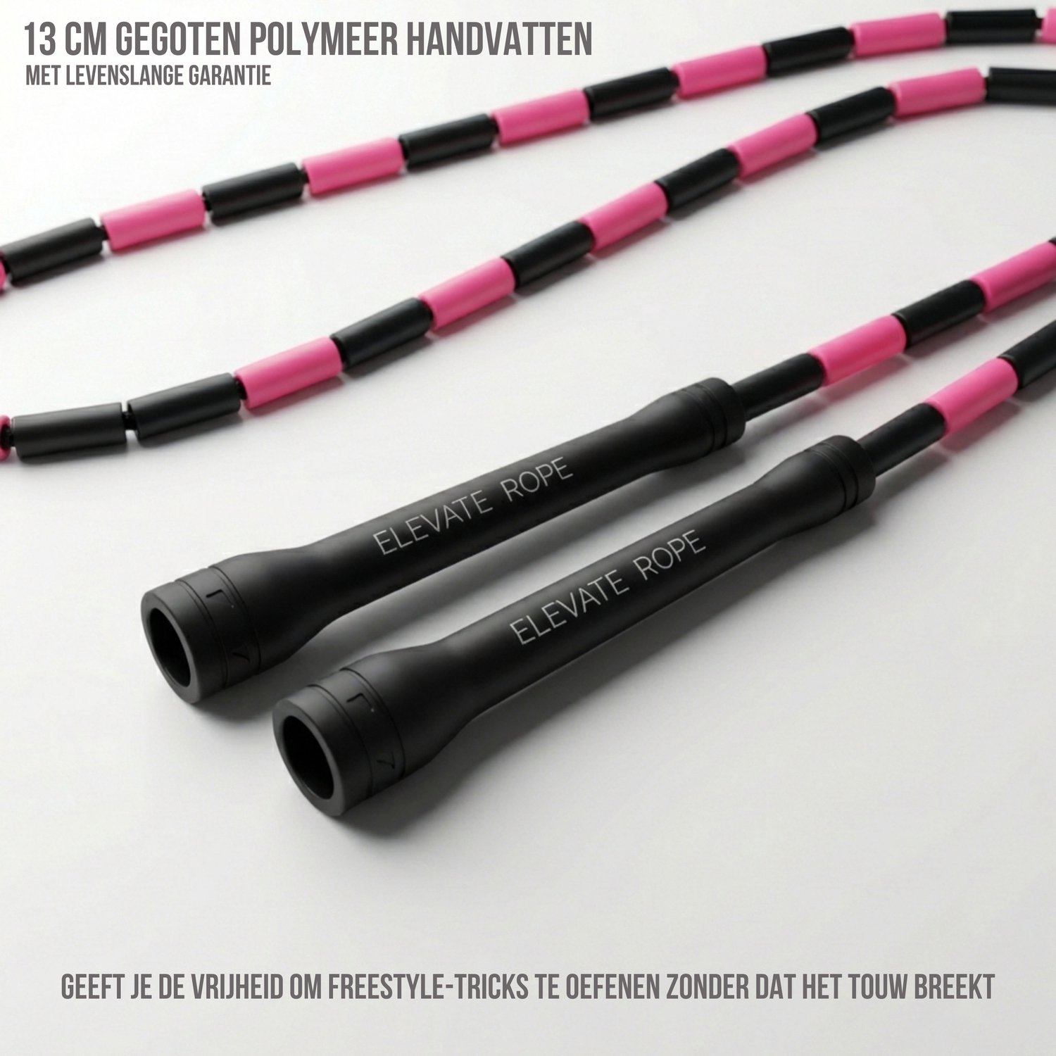 Elevate Rope Professioneel Beaded Springtouw - Verstelbare Jump Rope - Touwtje Springen voor Volwassenen en kinderen - Beaded rope - Conditie & Trucs - Binnen & Buiten Skipping Rope - Fitness Springtouwen — afbeelding 3