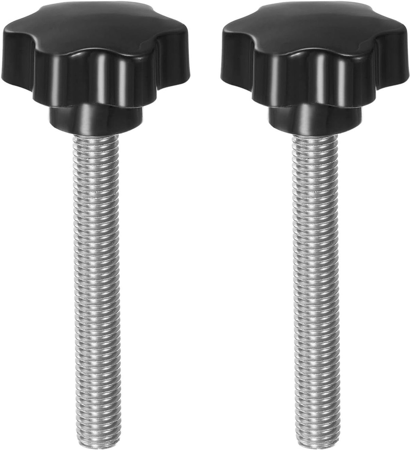 Kruiksleutels M12 x 100mm - Roestvrij staal 304 - Sterhandgreep zwart - Voor machinebevestiging - 2 stuks - m-winkel