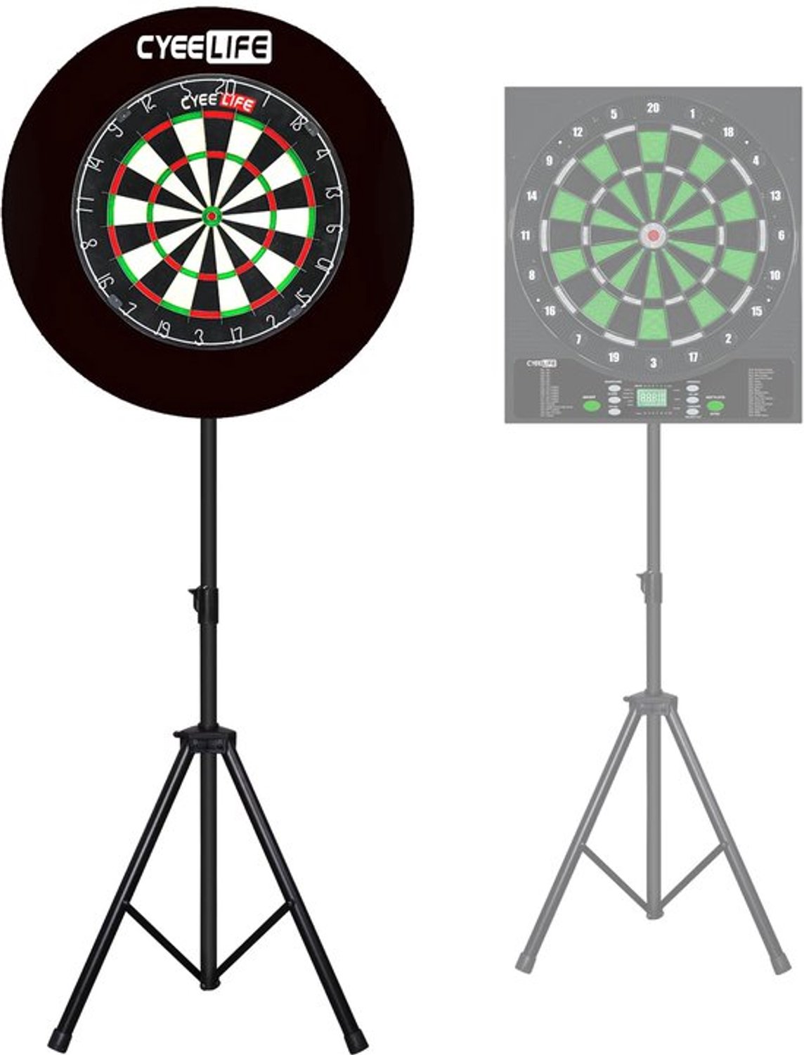 Professionele dartbord-standaard, mobiele dartstandaard voor klassieke en elektronische dartboards